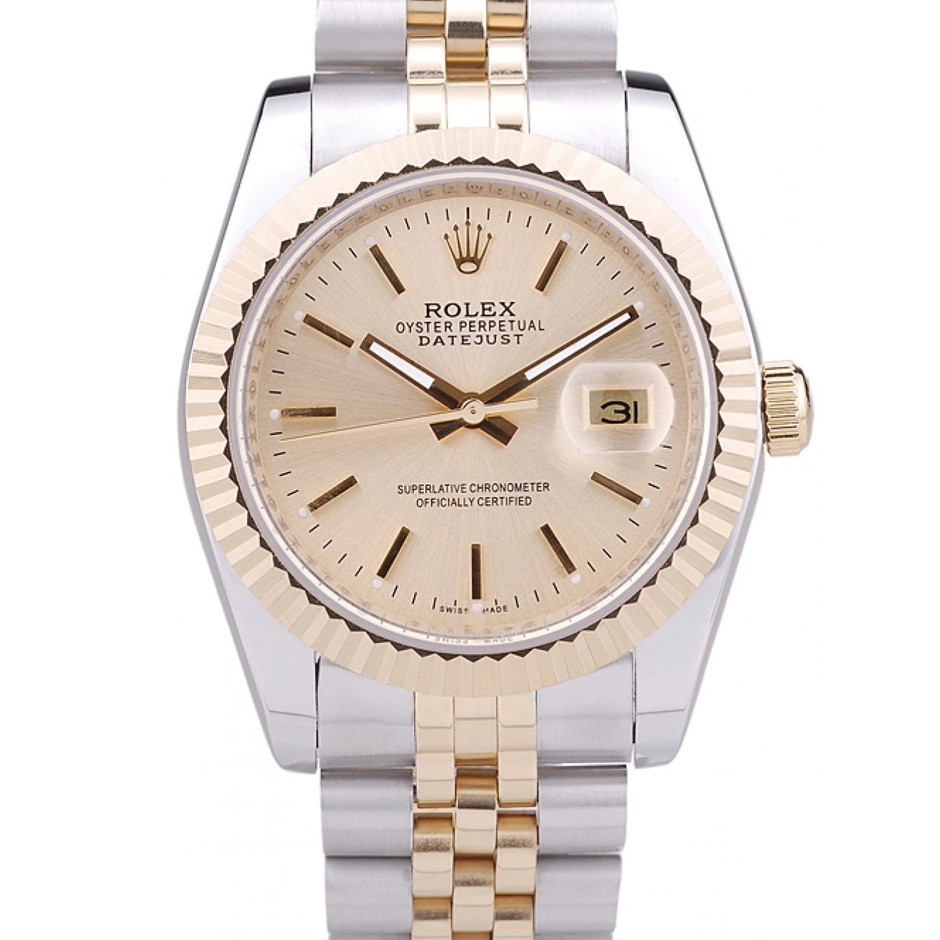 Good Copy Rolex Watches Datejust Gold Rolex Ribbed Bezel Dial 7450 0625